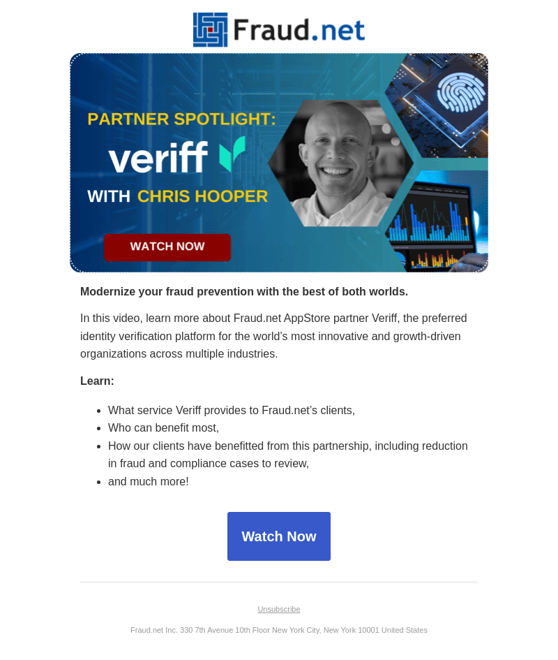 Fraud.net email from Thu, Mar 14, 2024
