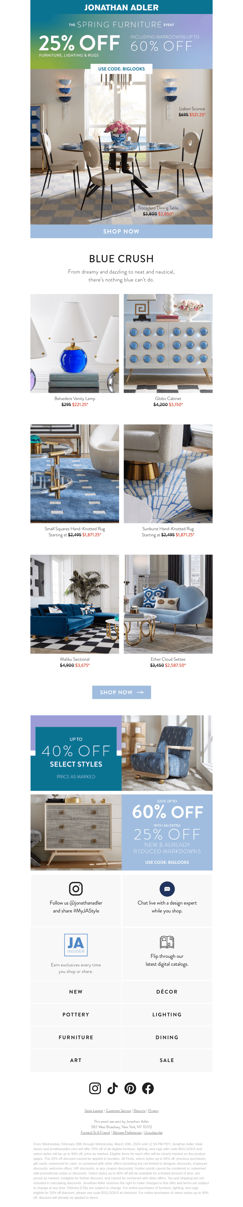 25% Off Brilliant, Bold BLUES