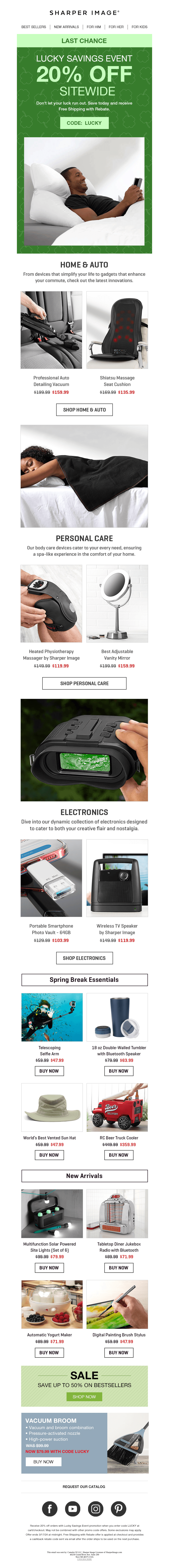 Sharper Image email from Sun, Mar 17, 2024