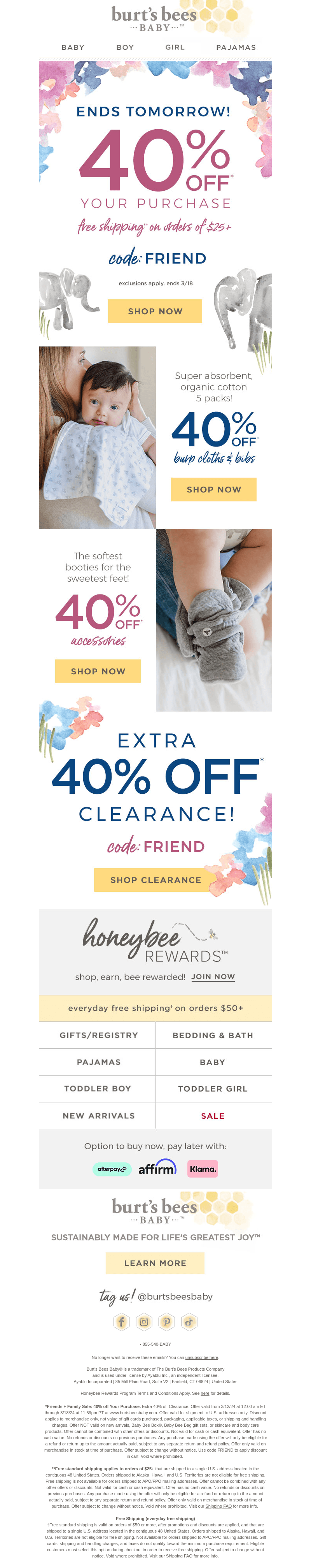 Code: FRIEND for 40% off! Ends tomorrow!