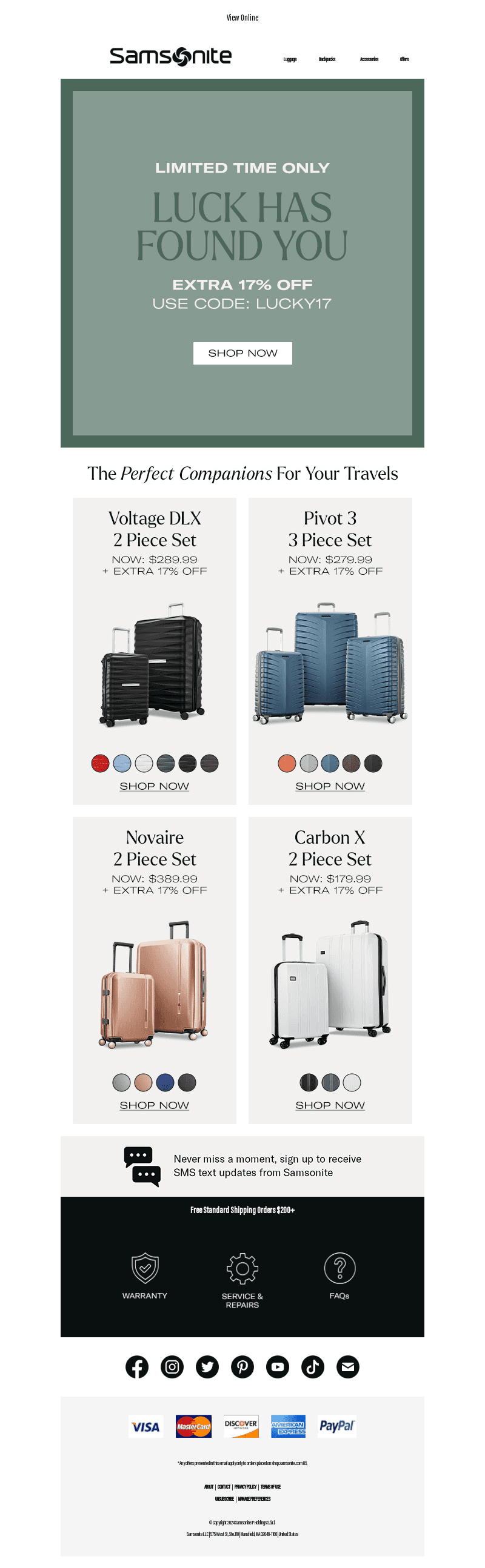 You're in Luck: Take an EXTRA 17% Off