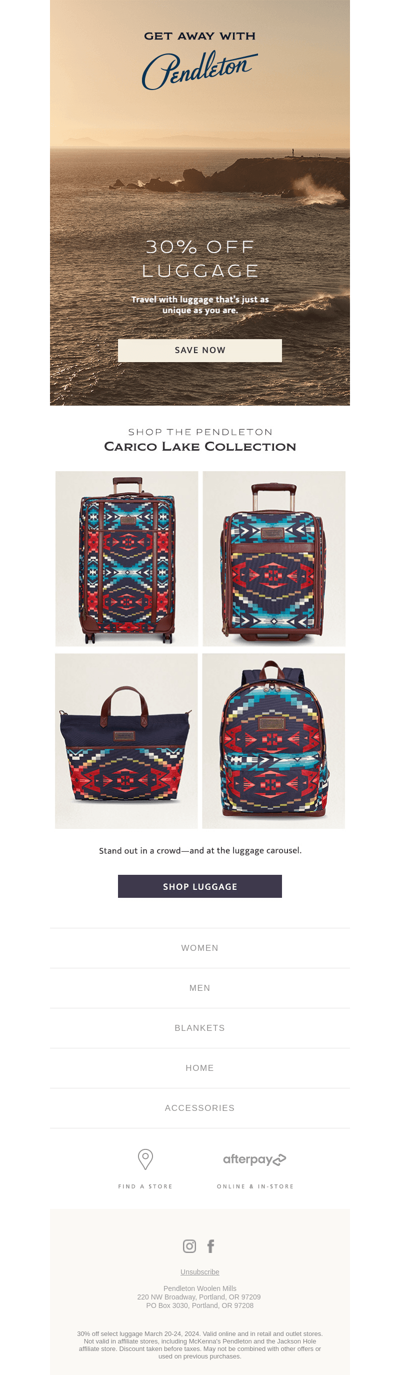 Get away with Pendleton