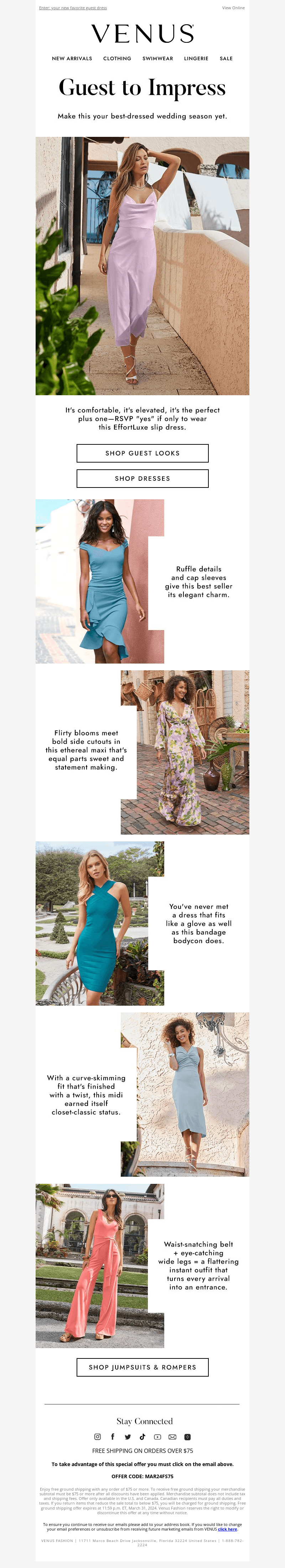 VENUS Fashion email from Thu, Mar 21, 2024