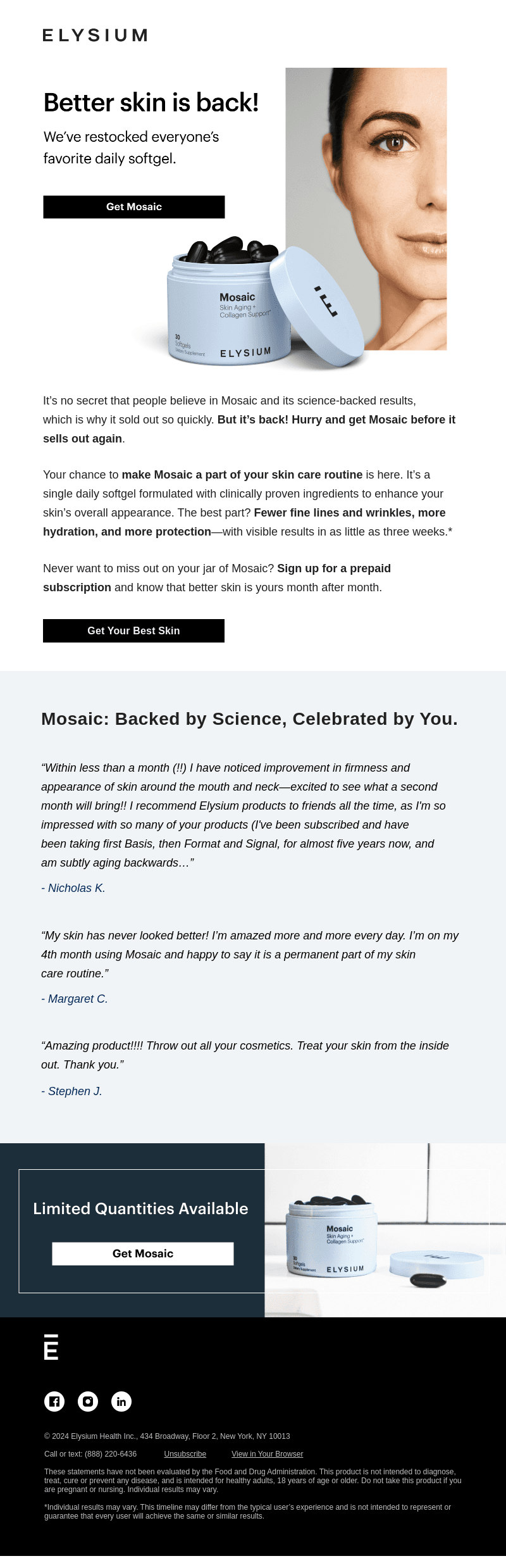 Elysium Health email from Thu, Mar 21, 2024
