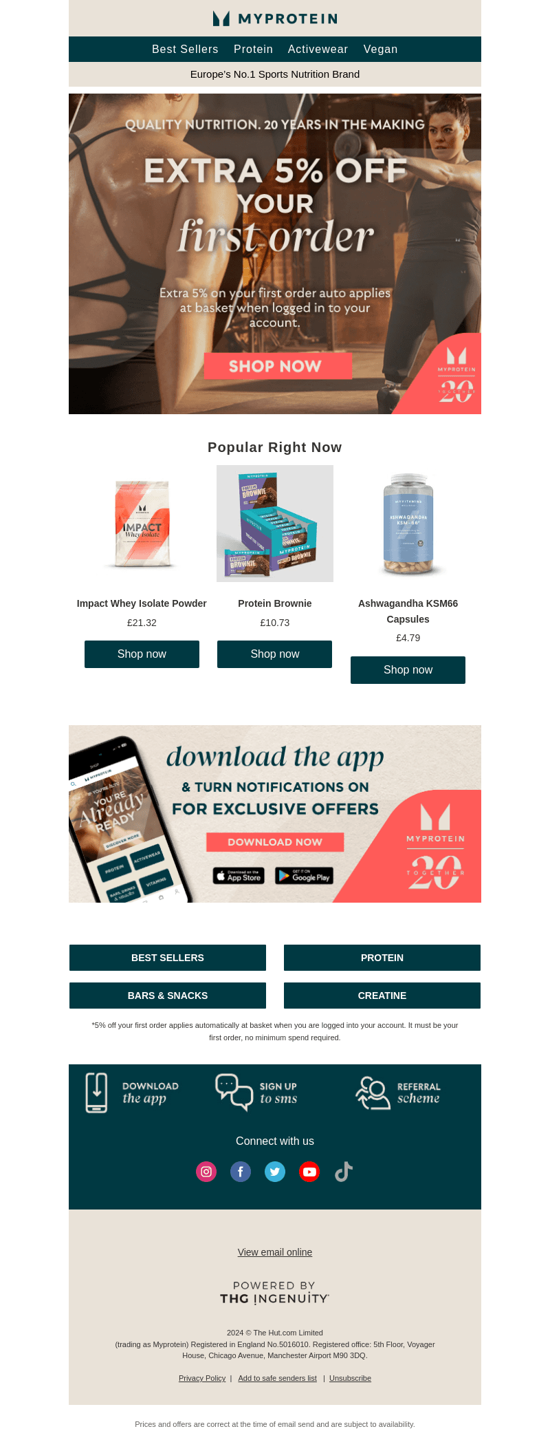 Myprotein email from Thu, Mar 21, 2024