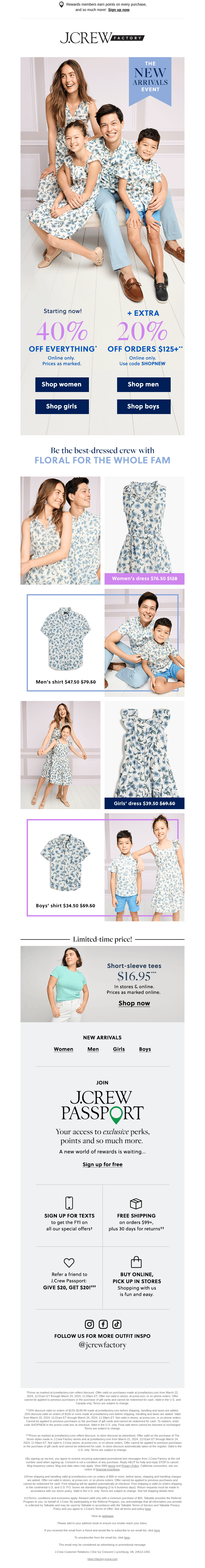 Starting now: 40% off EVERYTHING, plus extra 20% OFF your order!