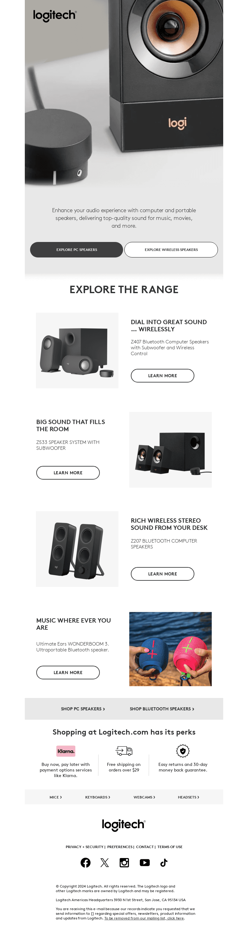 Logitech email from Fri, Mar 22, 2024