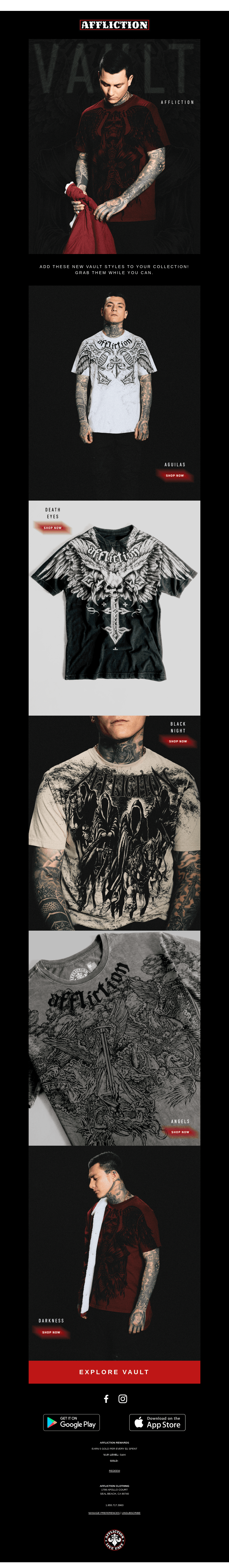 Affliction VAULT has been opened once again...