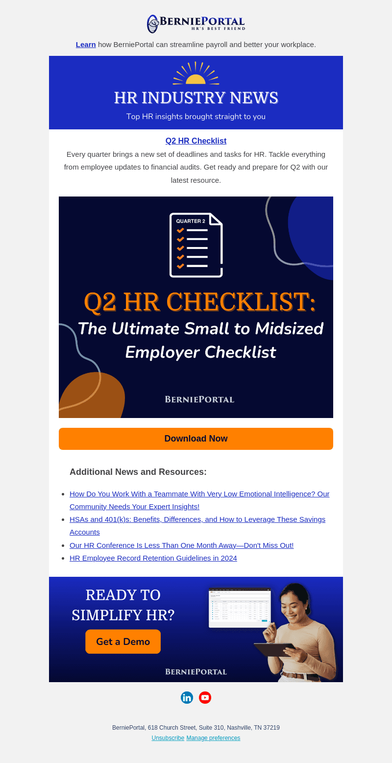 Q2 HR Checklist ✅