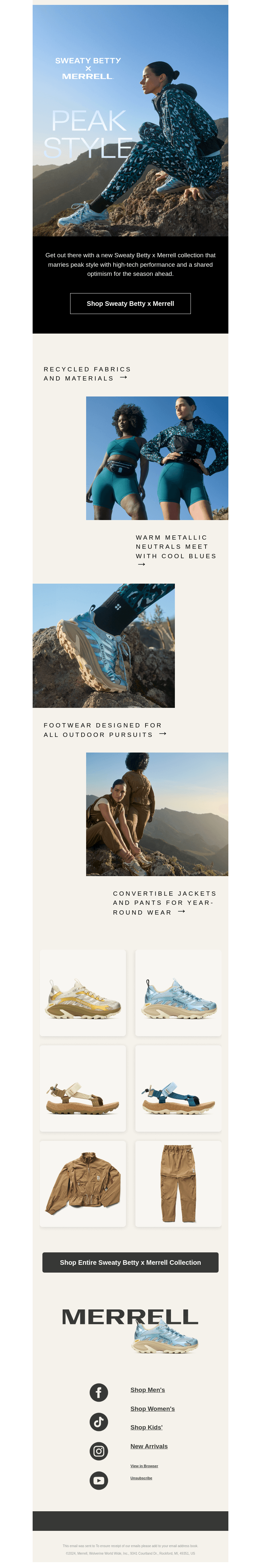 It's here. Sweaty Betty x Merrell