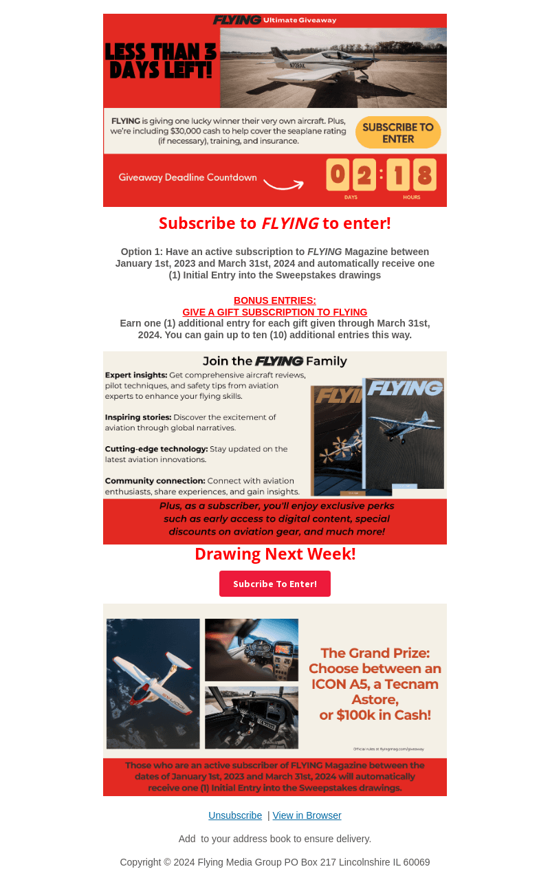 Flying Magazine email from Fri, Mar 29, 2024