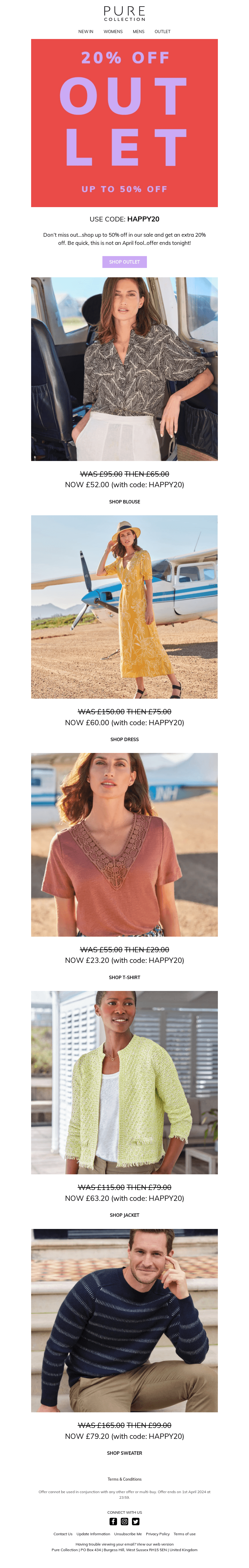 ENDS TODAY | 20% Off Everything Including Outlet