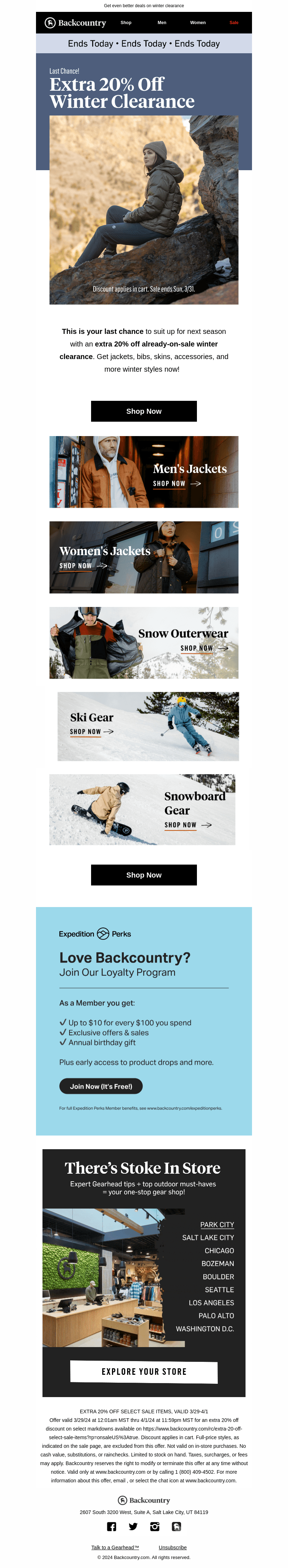 Last chance! Extra 20% off ends today