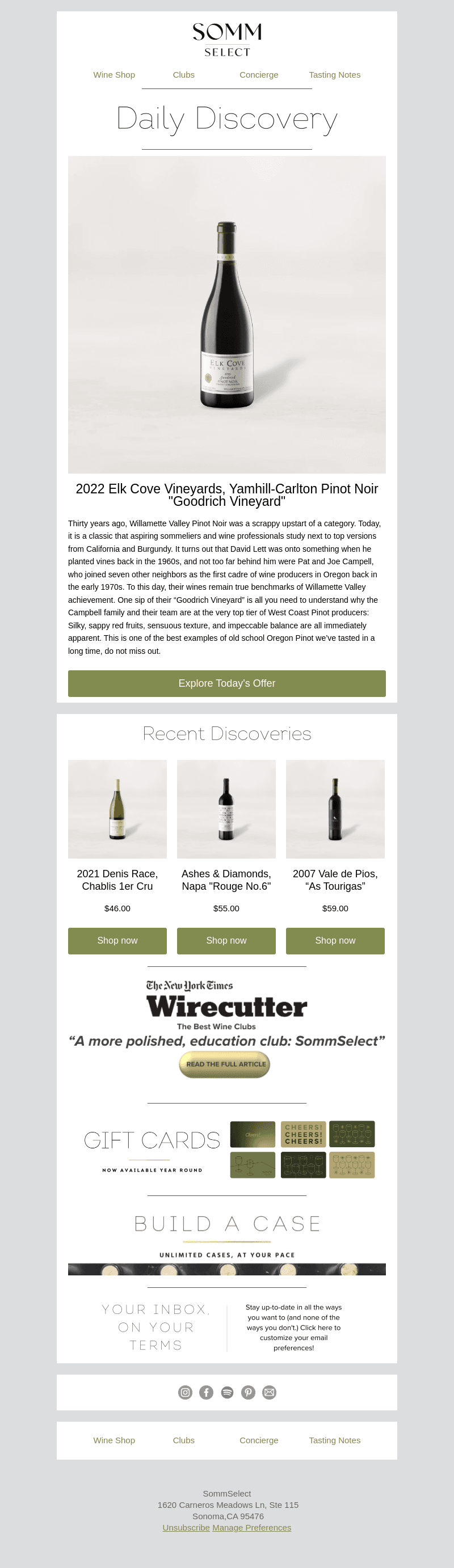 Single Vineyard, Oregon Pinot Noir Benchmark