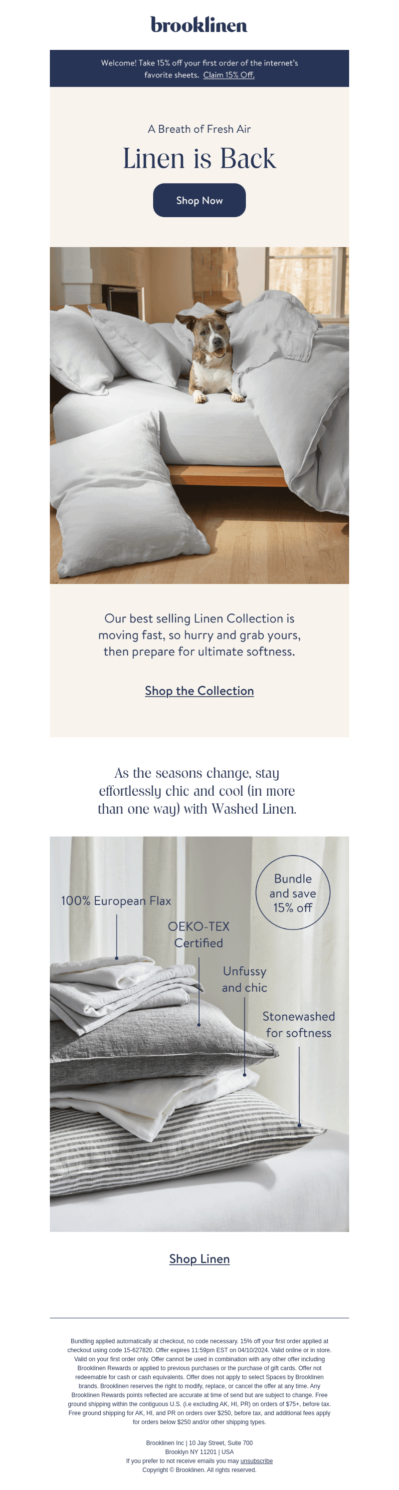 ATTN: Newly Restocked Linen!