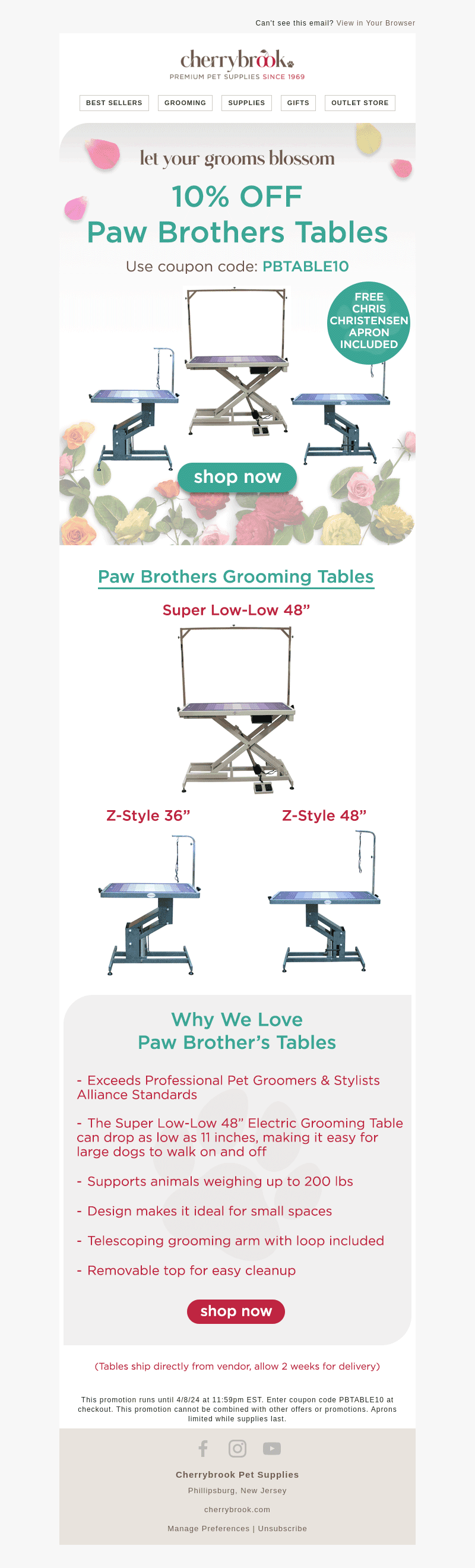 Get 10% Off Paw Brothers Tables!