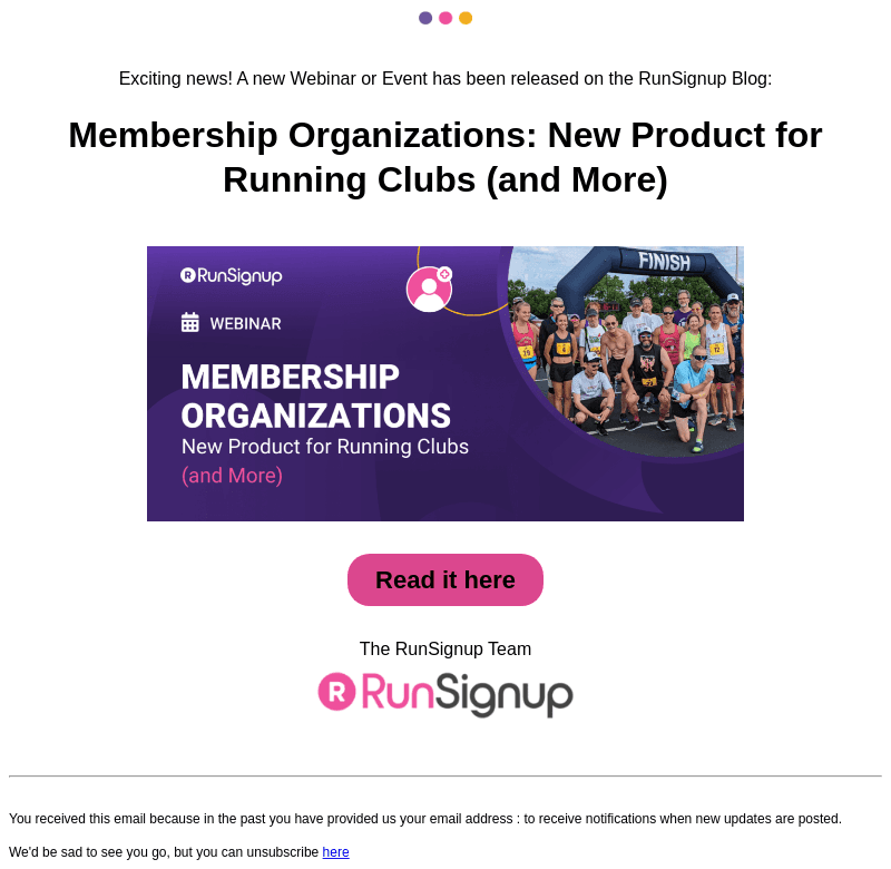 RunSignUp email from Thu, Apr 4, 2024