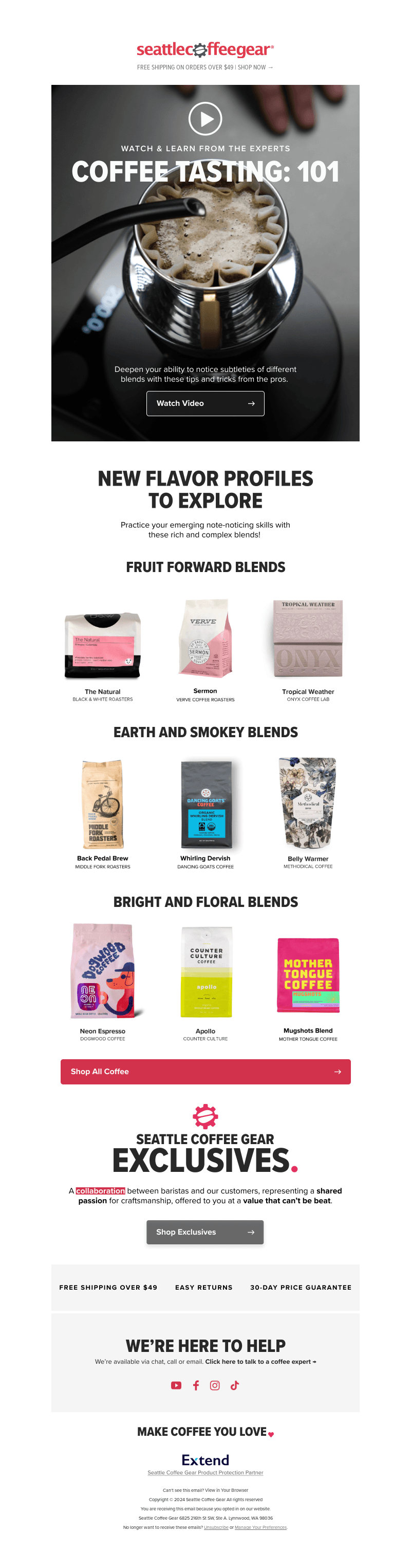 Seattle Coffee Gear email from Sat, Apr 6, 2024