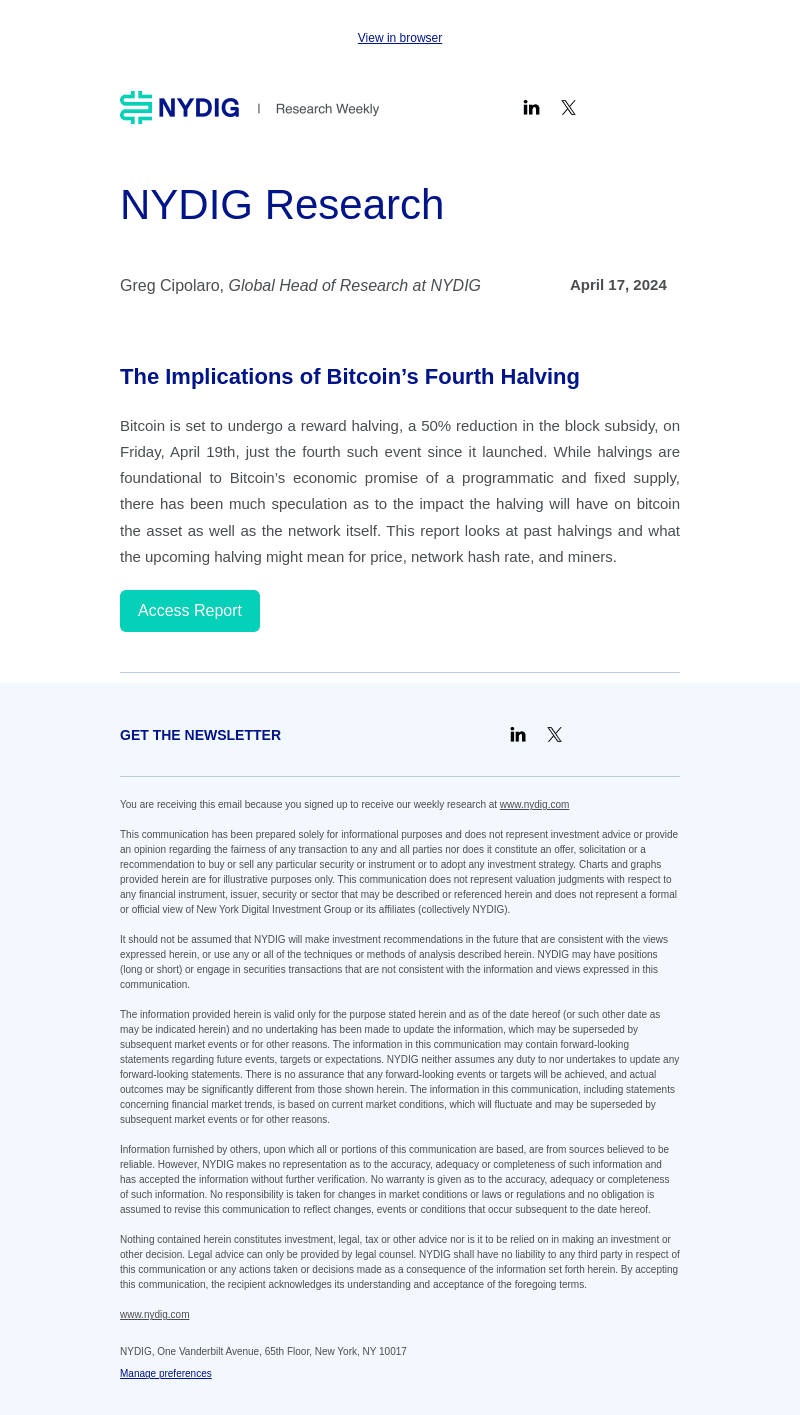 The Implications of Bitcoin’s Fourth Halving