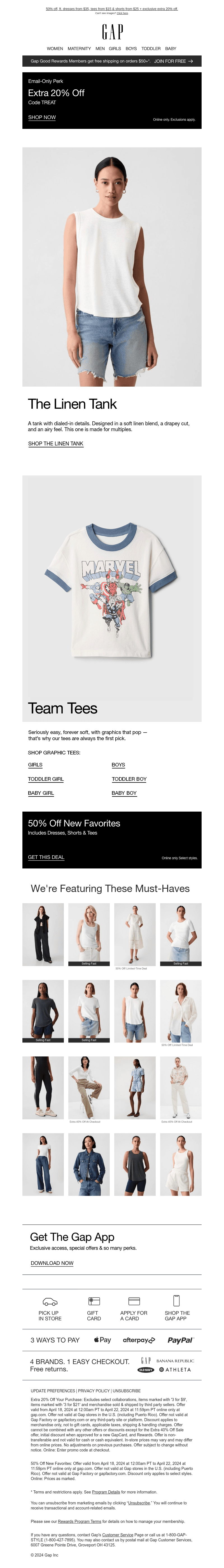 THE LINEN TANK + email-only extra 20% off