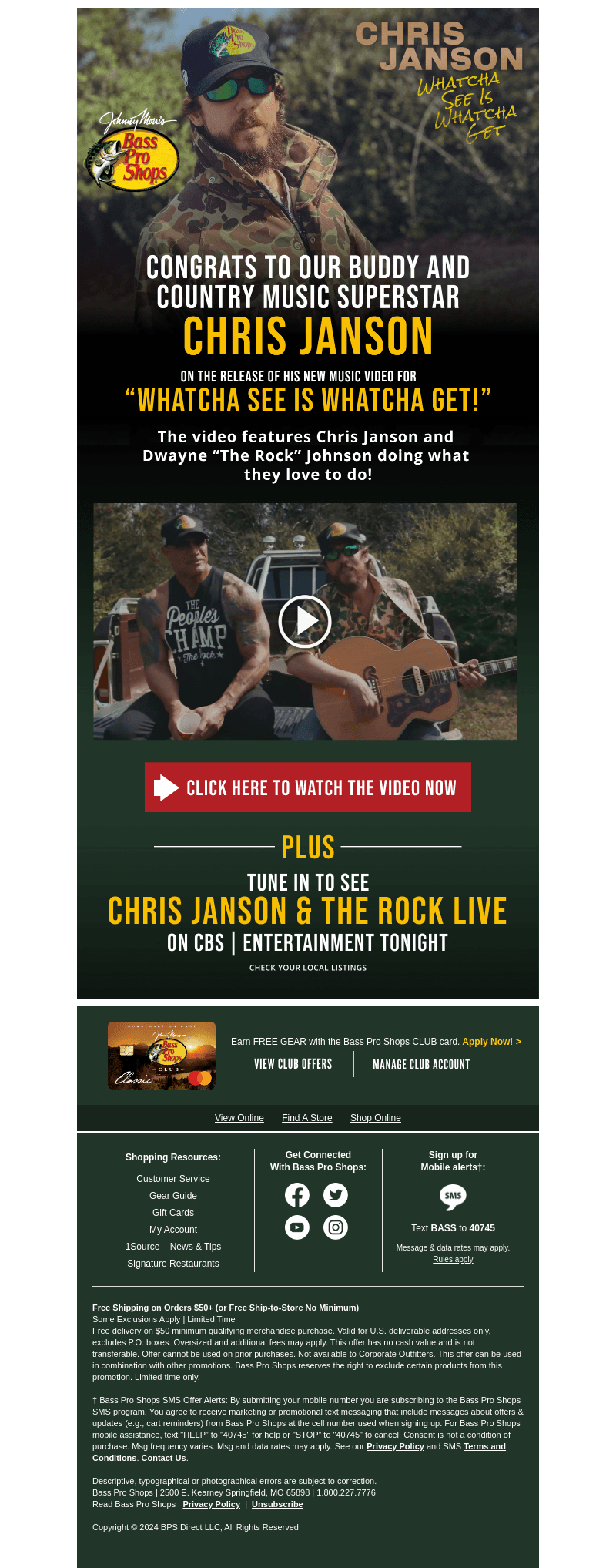 Bass Pro Shops email from Fri, Apr 19, 2024