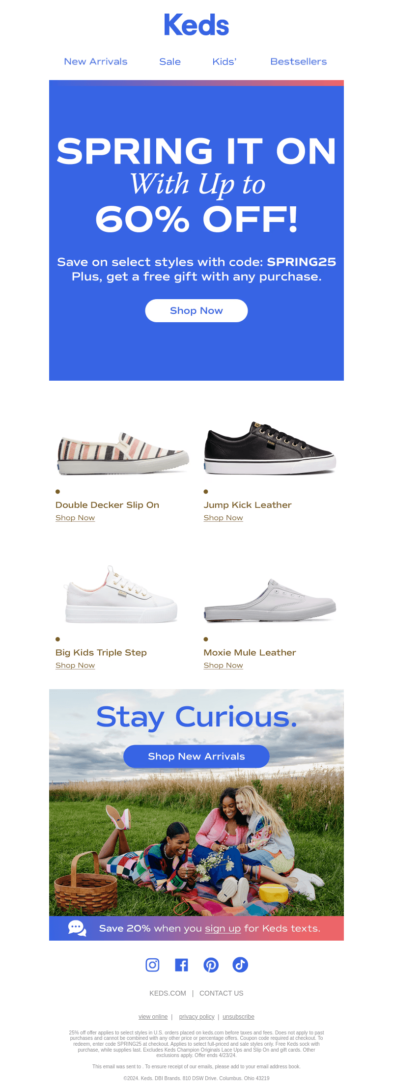 Step into spring with 25% OFF!