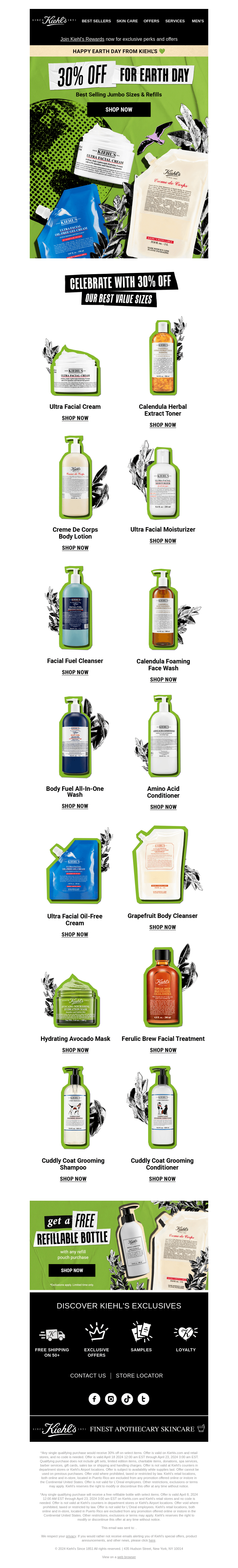 Kiehl's email from Mon, Apr 22, 2024