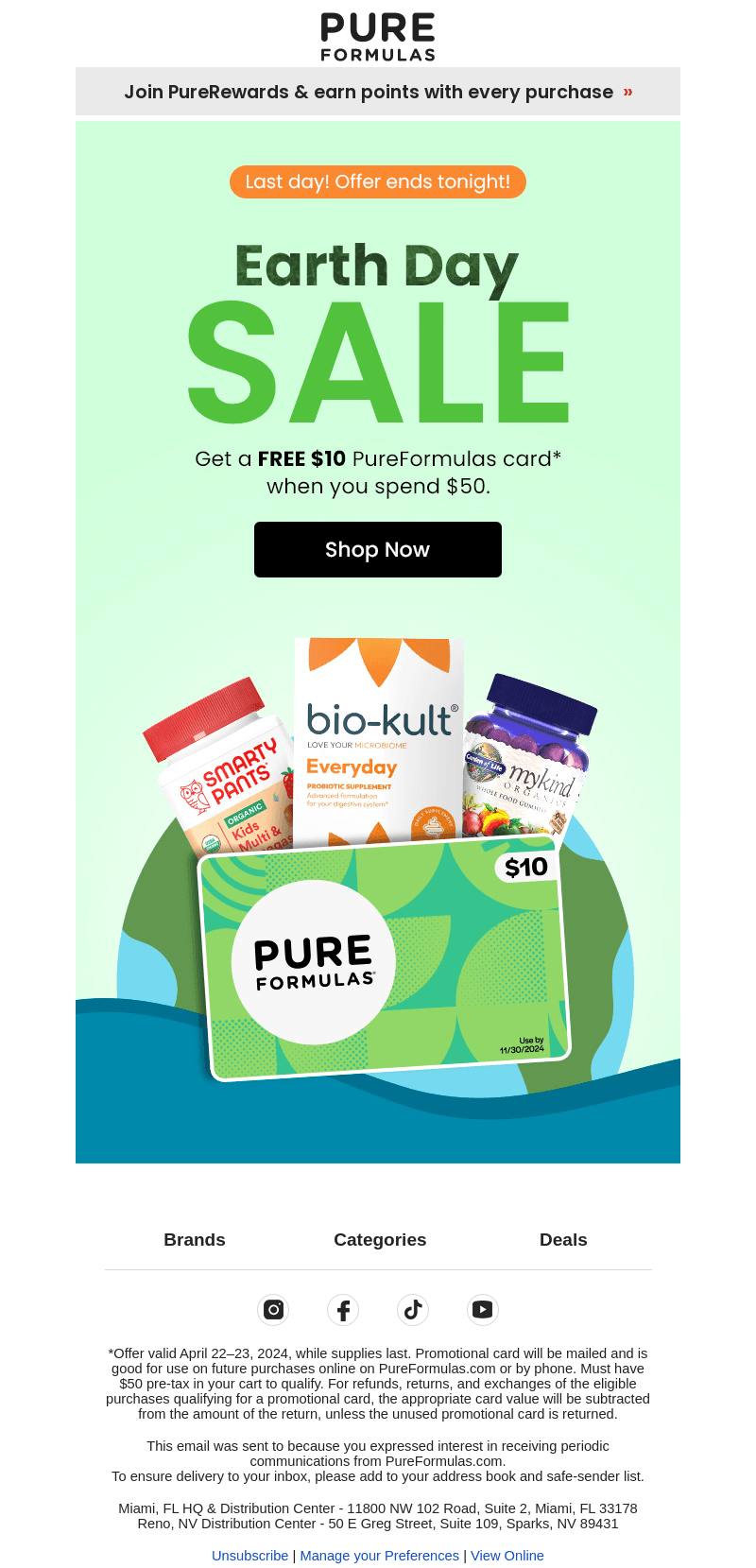 PureFormulas email from Tue, Apr 23, 2024