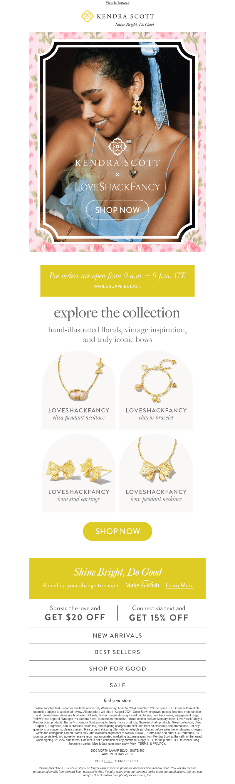 Shop Kendra Scott x LoveShackFancy