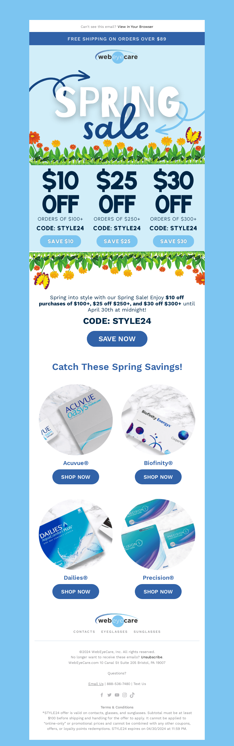 Spring Into Savings At WebEyeCare 🌻