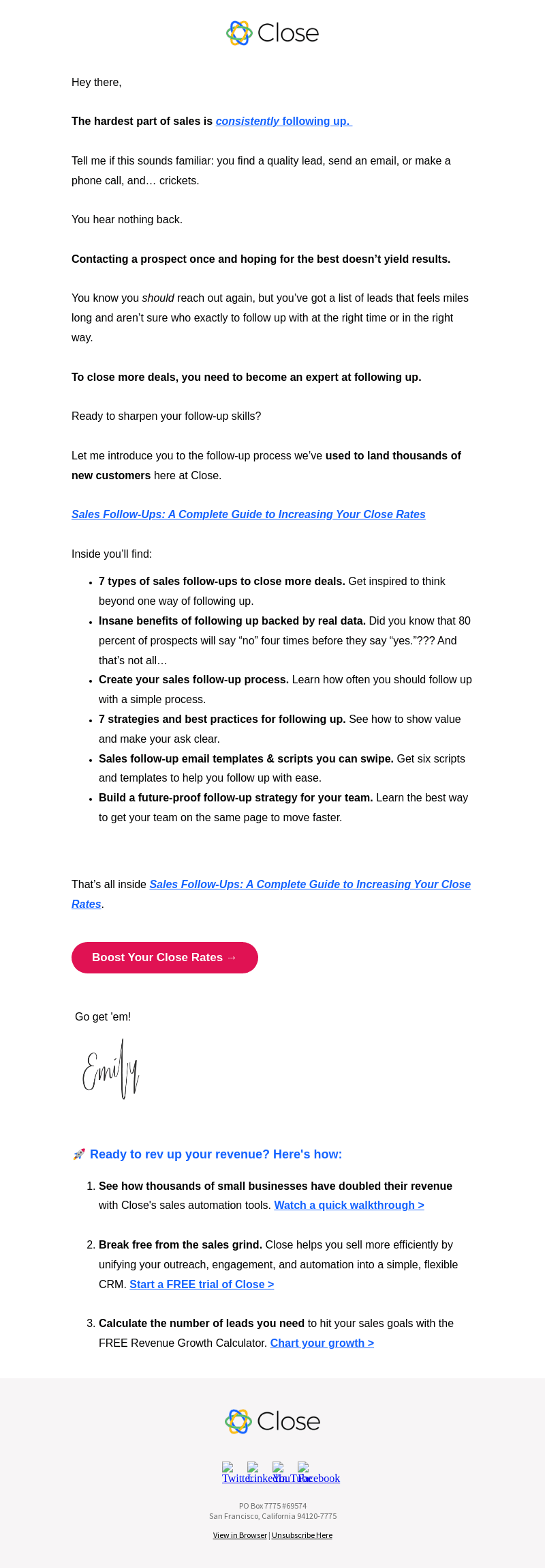 Close email from Thu, Apr 25, 2024