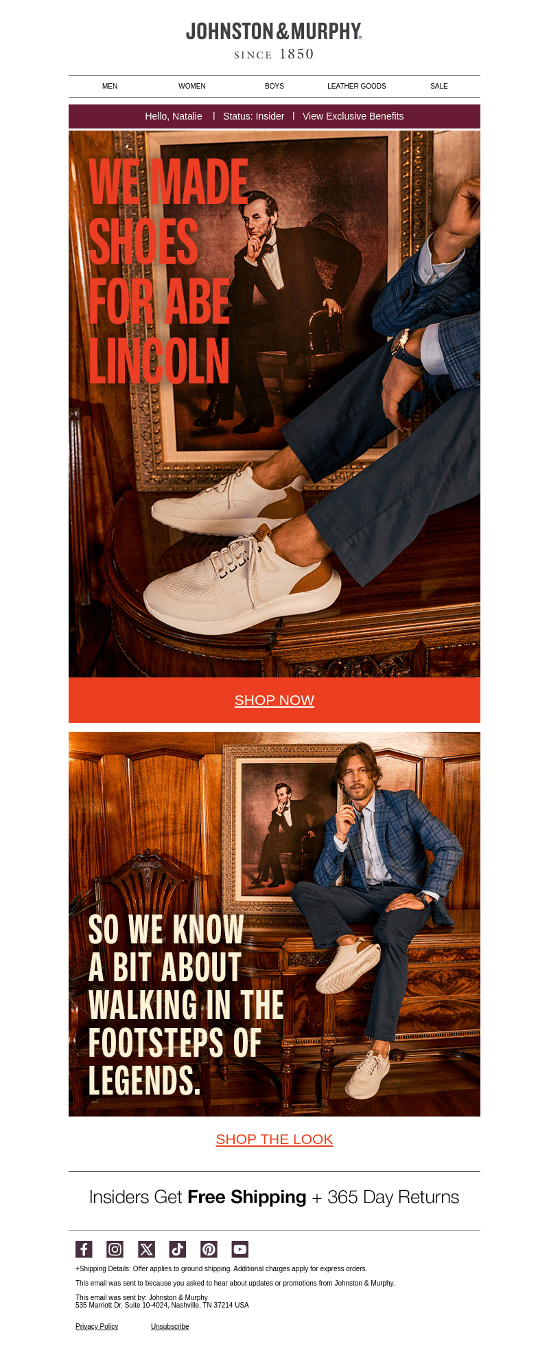 We Made Shoes For Abe Lincoln