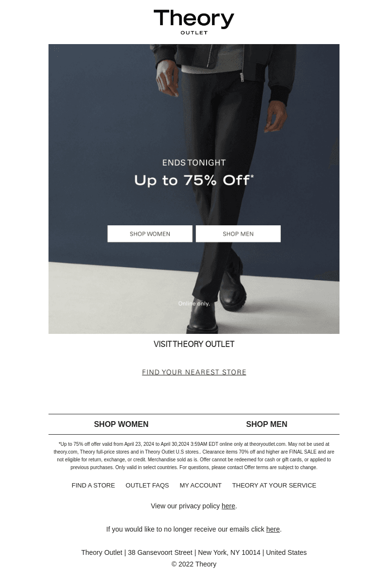 The Warehouse Sale Ends Tonight