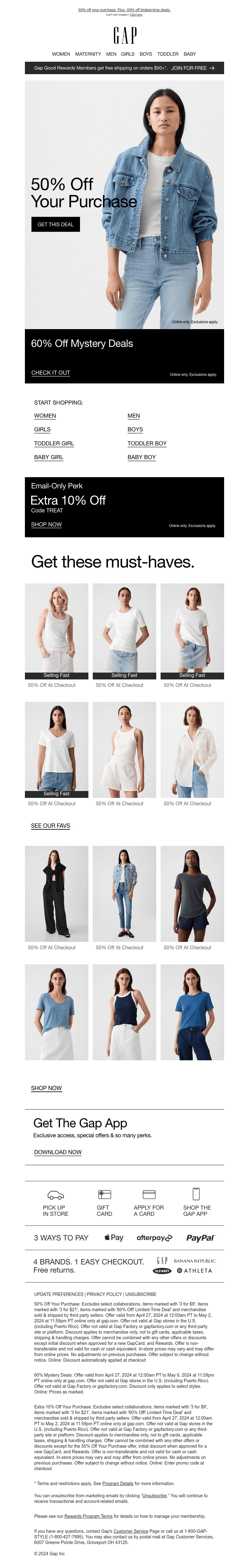 60% off deals + 50% off your purchase