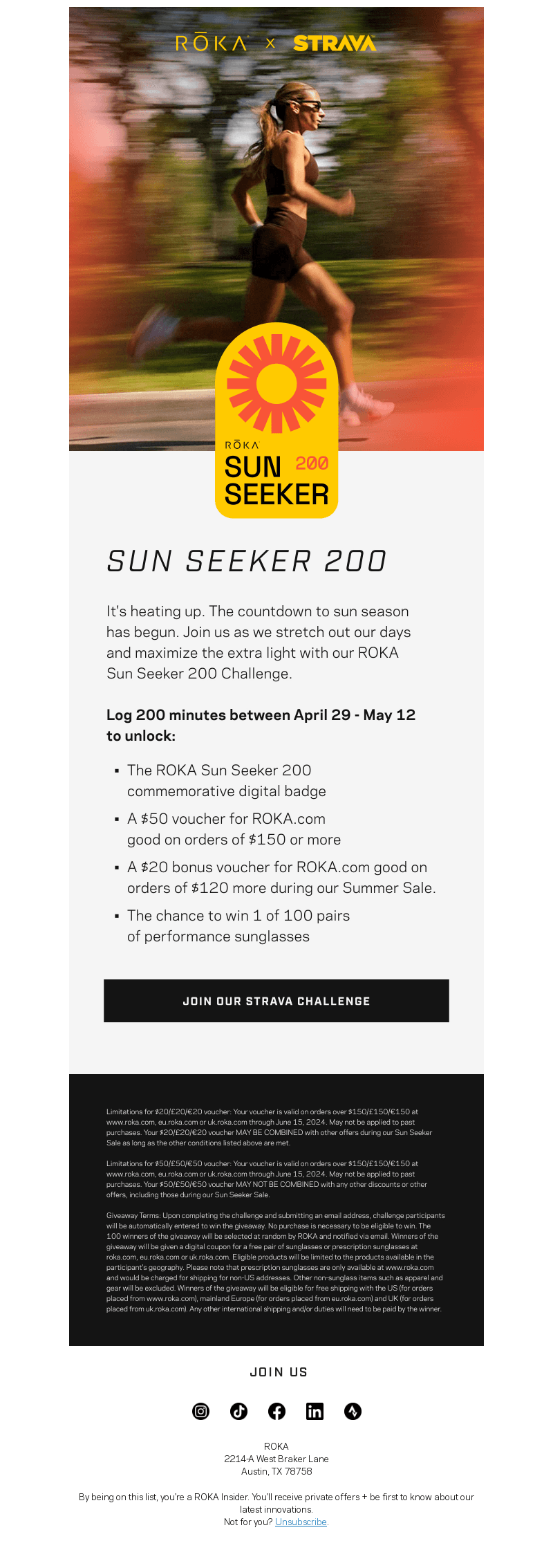 Join our Sun Seeker 200 Strava Challenge!