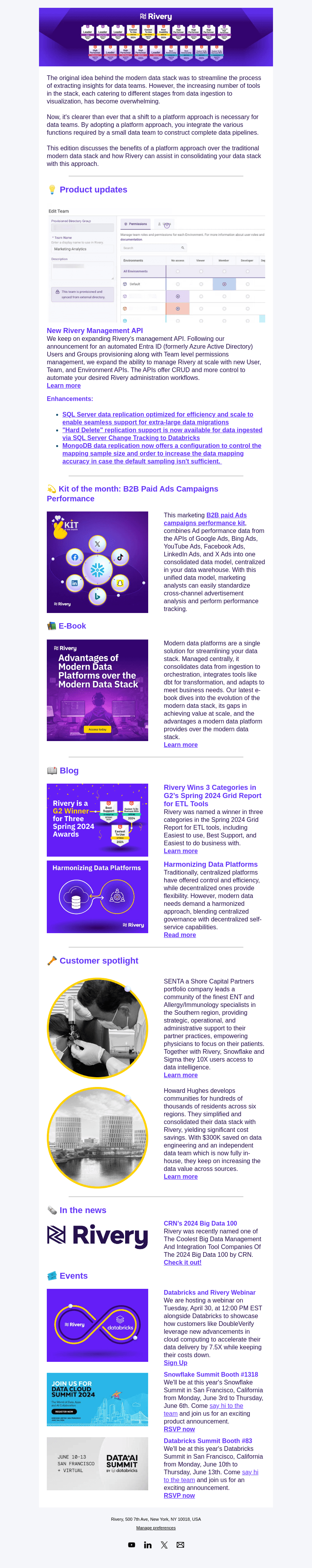 Rivery April Newsletter: Modern Data Platforms vs. Modern Data Stack