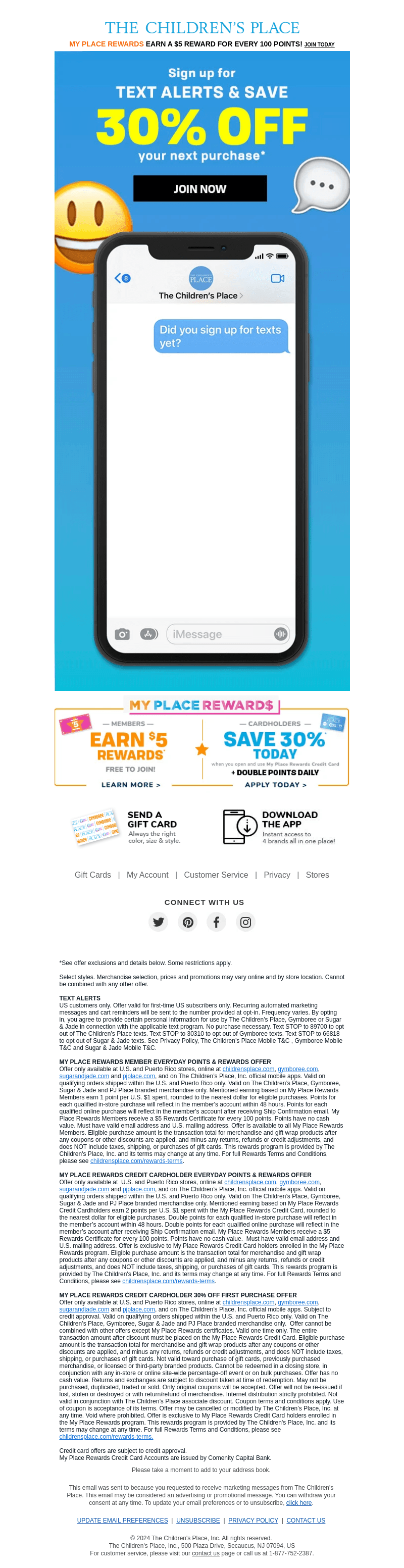 Get 30% off when you join text alerts! 💬