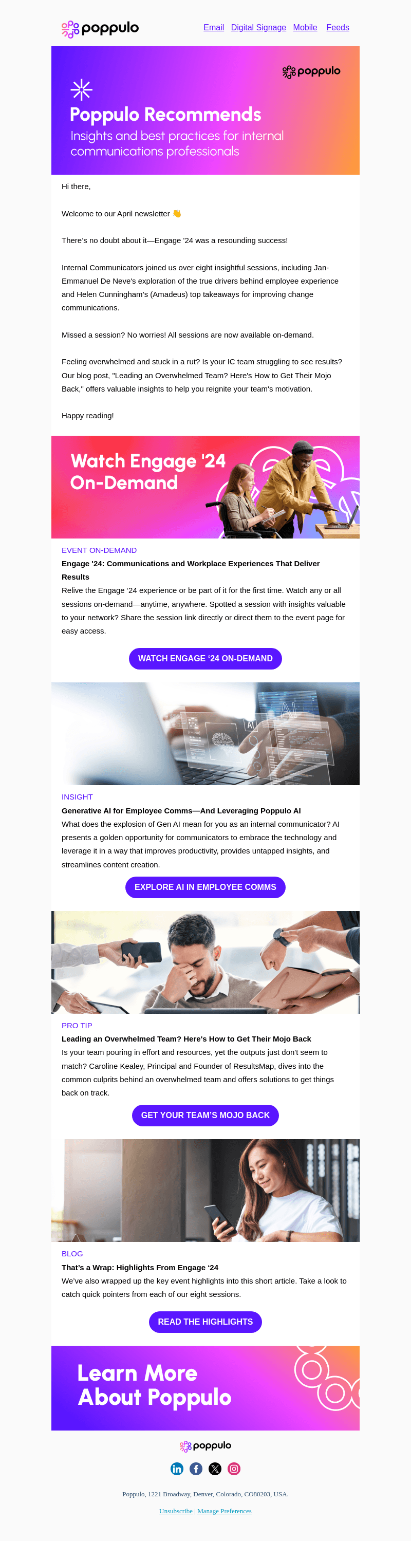 poppulo email from Tue, Apr 30, 2024