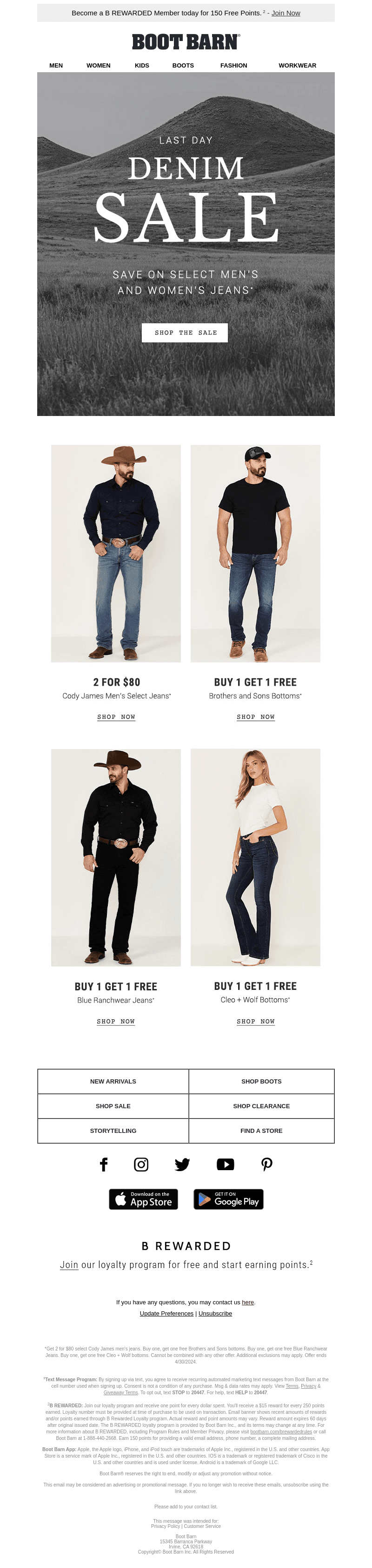 The Denim Sale Ends Today