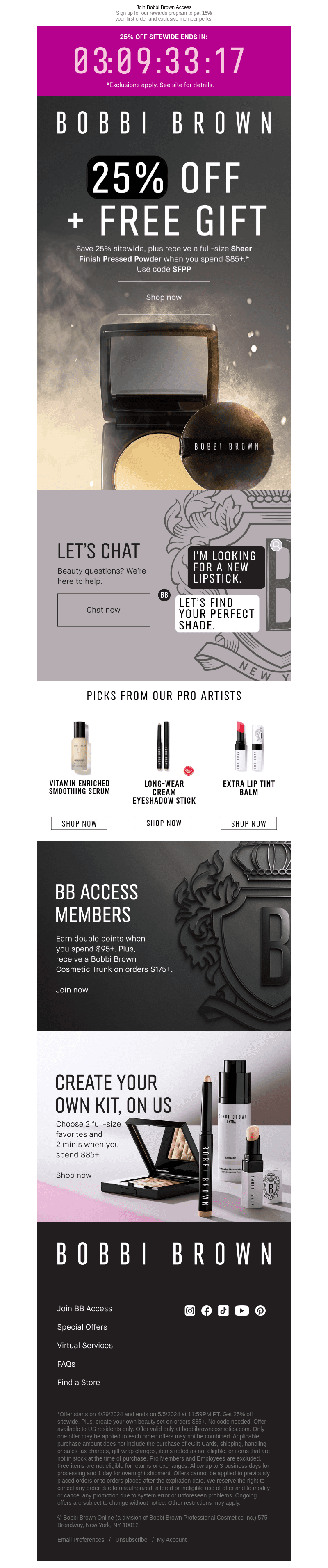 25% off + free full-size gift