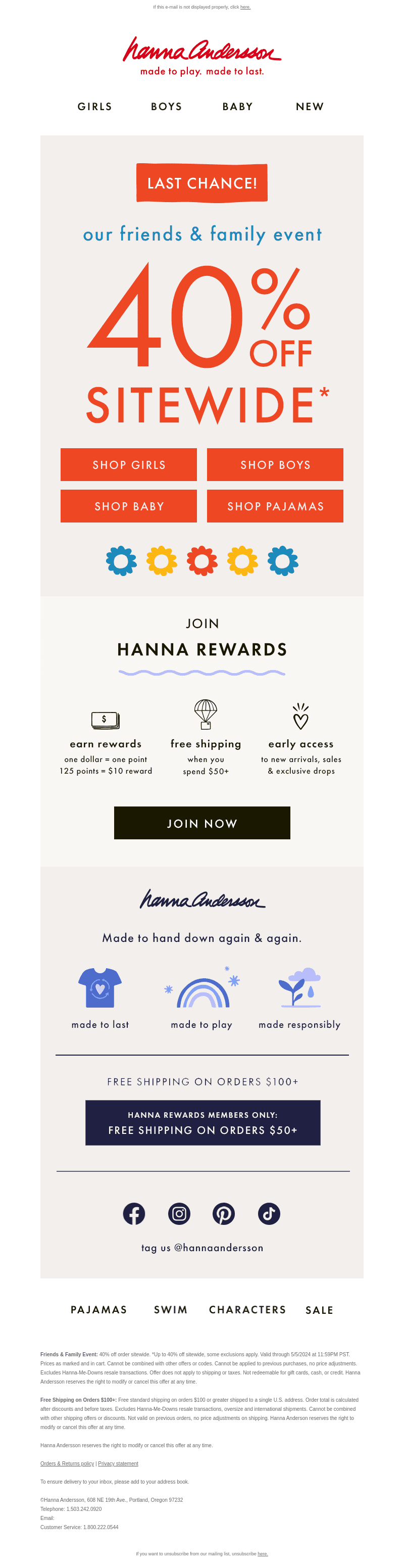 LAST CHANCE! ⏰ 40% Off Sitewide