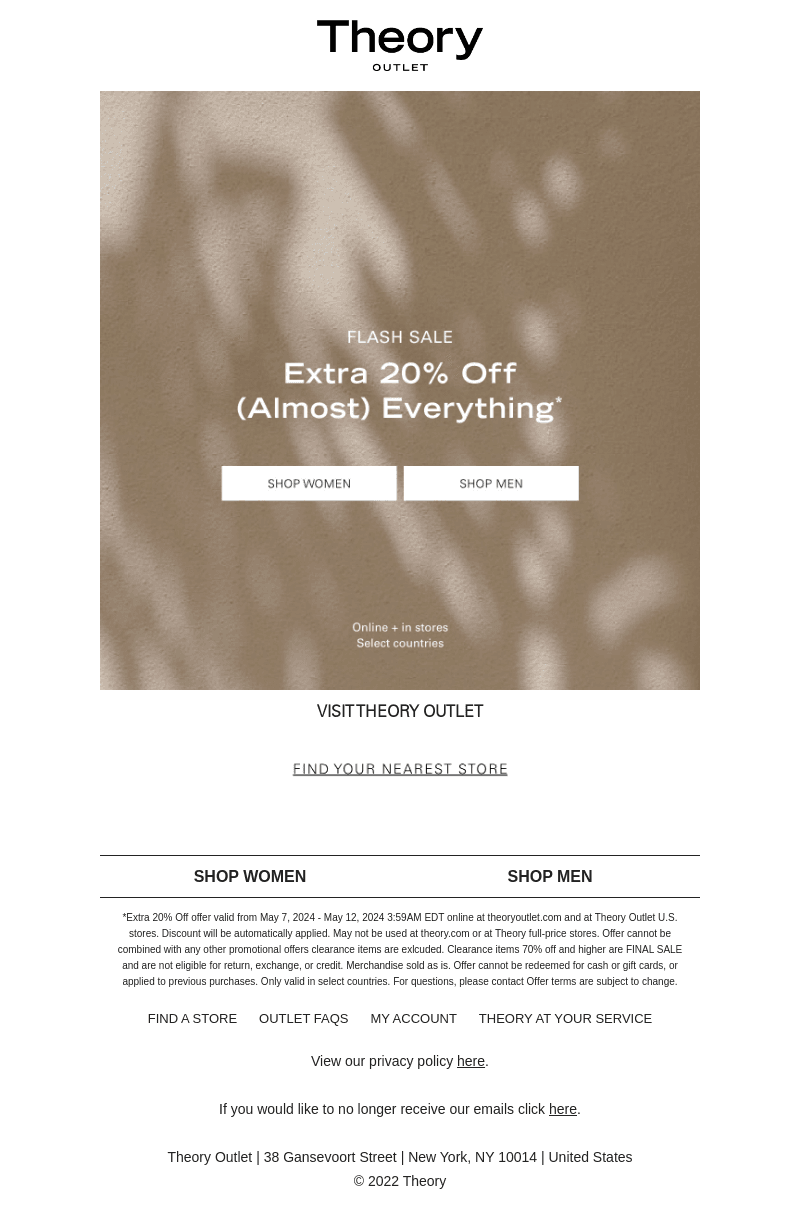 Extra 20% Off Flash Sale