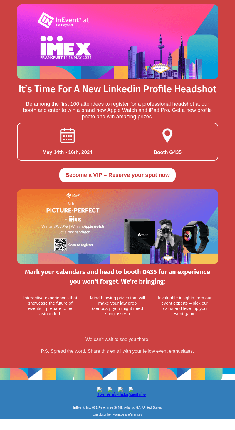 InEvent email from Tue, May 7, 2024
