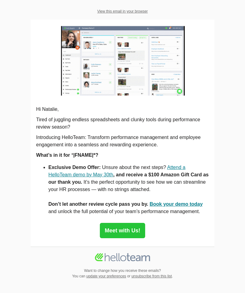 HelloTeam email from Tue, May 7, 2024