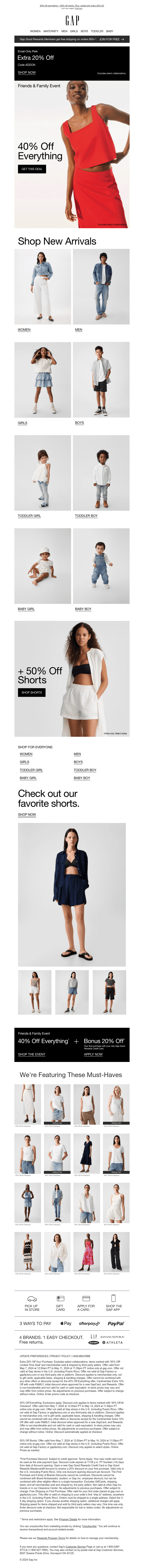40% OFF dresses, tees & everything else is here