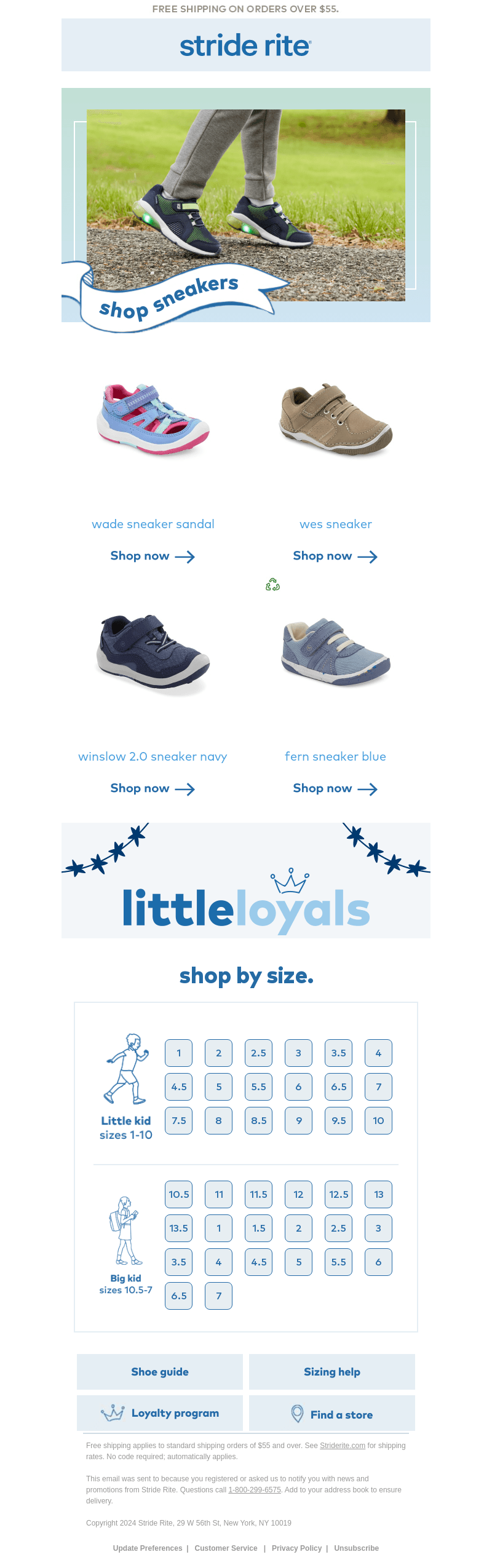 Stride Rite email from Wed, May 8, 2024