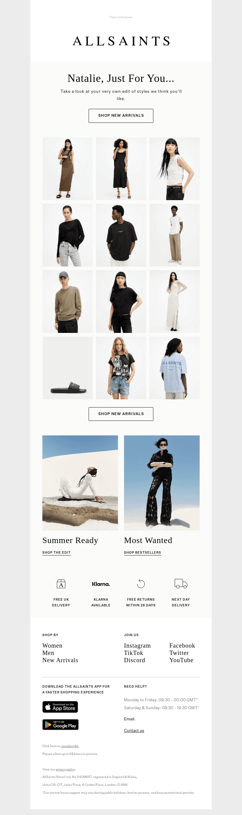 Natalie, your May recommendations