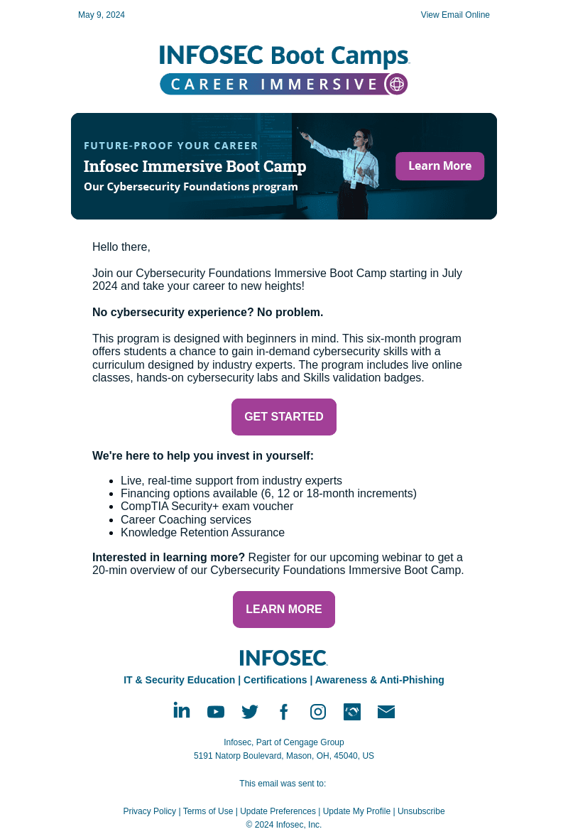 Save Your Spot | Cybersecurity Foundations Boot Camp