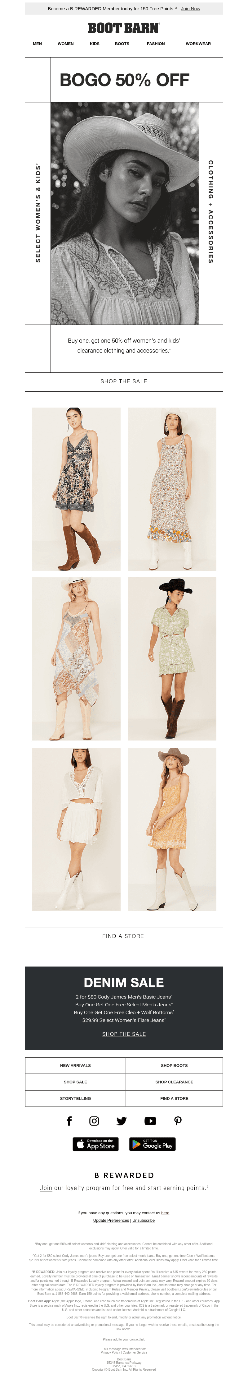 BOGO 50% Off Clearance Sale
