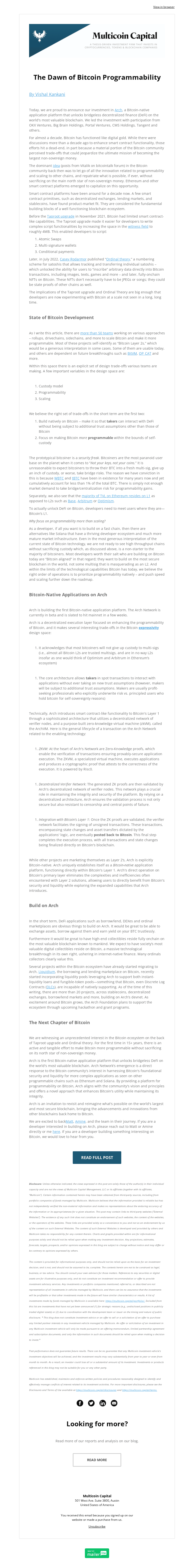 The Dawn of Bitcoin Programmability